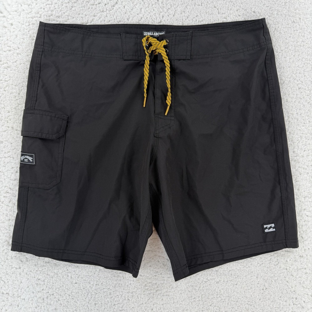 Billabong Board Shorts Mens 36 Black All Day Surf Swim Trunks Stretch Quick Dry